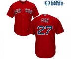Boston Red Sox #27 Carlton Fisk Replica Red Alternate Home Cool Base Baseball Jersey