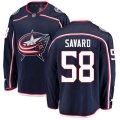 Columbus Blue Jackets #58 David Savard Fanatics Branded Navy Blue Home Breakaway NHL Jersey