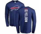 Buffalo Bills #29 T.J. Yeldon Royal Blue Backer Long Sleeve T-Shirt