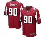 Atlanta Falcons #90 Derrick Shelby Game Red Team Color Football Jersey