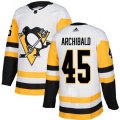 Pittsburgh Penguins #45 Josh Archibald Authentic White Away NHL Jersey