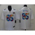 San Francisco 49ers #85 George Kittle White Rainbow Version Nike Limited Jersey
