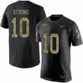 Jacksonville Jaguars #10 Jaelen Strong Black Camo Salute to Service T-Shirt