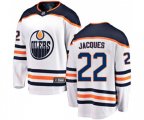 Edmonton Oilers #22 Jean-Francois Jacques Fanatics Branded White Away Breakaway NHL Jersey