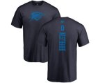 Oklahoma City Thunder #0 Russell Westbrook Navy Blue One Color Backer T-Shirt