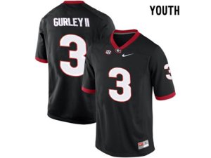 Youth Georgia Bulldogs Todd Gurley II #3 College Football Limited Jerseys - Black