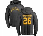 Los Angeles Chargers #26 Casey Hayward Ash One Color Pullover Hoodie