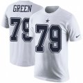Dallas Cowboys #79 Chaz Green White Rush Pride Name & Number T-Shirt