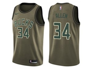 Milwaukee Bucks #34 Ray Allen Green Salute to Service NBA Swingman Jersey