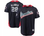 Cleveland Indians #28 Corey Kluber Game Navy Blue American League 2018 MLB All-Star MLB Jersey