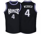 Sacramento Kings #4 Chris Webber Swingman Black Throwback Basketball Jersey