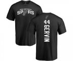 San Antonio Spurs #44 George Gervin Black Backer T-Shirt