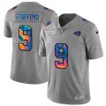 Los Angeles Rams #9 Matthew Stafford Nike Multi-Color 2020 NFL Crucial Catch NFL Jersey Greyheather