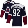 Colorado Avalanche #92 Gabriel Landeskog Authentic Navy Blue Alternate NHL Jersey