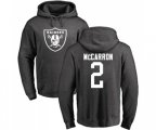 Oakland Raiders #2 AJ McCarron Ash One Color Pullover Hoodie
