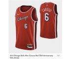 Chicago Bulls #6 Alex Caruso 75th Anniversary Red Edition Swingman Stitched Basketball Jersey