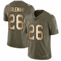 Atlanta Falcons #26 Tevin Coleman Limited Olive Gold 2017 Salute to Service NFL Jersey