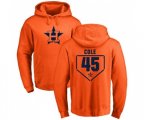 Houston Astros #45 Gerrit Cole Orange RBI Pullover Hoodie