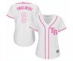 Women's Tampa Bay Rays #9 Jake Smolinski Authentic White Fashion Cool Base Baseball Jersey