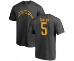 Los Angeles Chargers #5 Tyrod Taylor Ash One Color T-Shirt