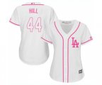 Women's Los Angeles Dodgers #44 Rich Hill Authentic White Fashion Cool Base Baseball Jersey