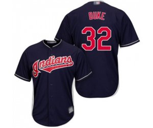 Cleveland Indians #32 Zach Duke Replica Navy Blue Alternate 1 Cool Base Baseball Jersey