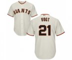 San Francisco Giants #21 Stephen Vogt Replica Cream Home Cool Base Baseball Jersey