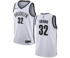 Brooklyn Nets #32 Julius Erving Authentic White Basketball Jersey - Association Edition