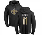 New Orleans Saints #11 Tommylee Lewis Black Name & Number Logo Pullover Hoodie