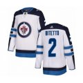 Winnipeg Jets #2 Anthony Bitetto Authentic White Away Hockey Jersey