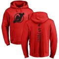 New Jersey Devils #5 Dalton Prout Red One Color Backer Pullover Hoodie