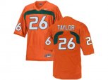 Men's Miami Hurricanes Sean Taylor #26 College Football Jersey - Orange