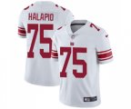 New York Giants #75 Jon Halapio White Vapor Untouchable Limited Player Football Jersey