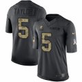 Cleveland Browns #5 Tyrod Taylor Limited Black 2016 Salute to Service NFL Jersey