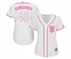 Women's San Francisco Giants #40 Madison Bumgarner Authentic White Fashion Cool Base Baseball Jersey
