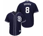 San Diego Padres #8 Javy Guerra Replica Navy Blue Alternate 1 Cool Base Baseball Player Jersey