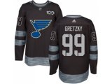 Adidas St. Louis Blues #99 Wayne Gretzky Black 1917-2017 100th Anniversary Stitched NHL Jersey