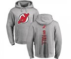 New Jersey Devils #9 Taylor Hall Ash Backer Pullover Hoodie