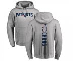 New England Patriots #23 Patrick Chung Ash Backer Pullover Hoodie