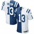 Indianapolis Colts #13 T.Y. Hilton Elite Royal Blue White Split Fashion NFL Jersey