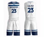 Minnesota Timberwolves #23 Jarrett Culver Swingman White Basketball Suit Jersey - Association Edition