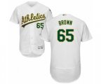 Oakland Athletics Seth Brown White Home Flex Base Authentic Collection Baseball Player Jersey