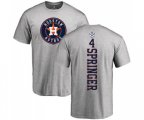 Houston Astros #4 George Springer Ash Backer T-Shirt