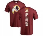 Washington Redskins #35 Montae Nicholson Maroon Backer T-Shirt
