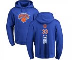 New York Knicks #33 Patrick Ewing Royal Blue Backer Pullover Hoodie