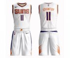 Phoenix Suns #11 Jamal Crawford Swingman White Basketball Suit Jersey - Association Edition