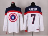 NHL Olympic Team USA #7 Paul Martin White Captain America Fashion Stitched Jerseys