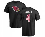 Arizona Cardinals #4 Phil Dawson Black Name & Number Logo T-Shirt