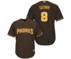San Diego Padres #8 Javy Guerra Replica Brown Alternate Cool Base Baseball Player Jersey