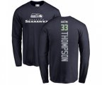 Seattle Seahawks #33 Tedric Thompson Navy Blue Backer Long Sleeve T-Shirt